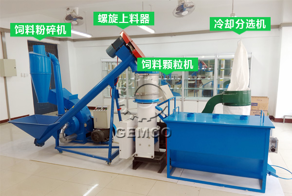 中型飼料顆粒機流水線(xiàn)