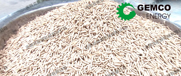 小型飼料加工設備加工出來(lái)的飼料顆粒成品